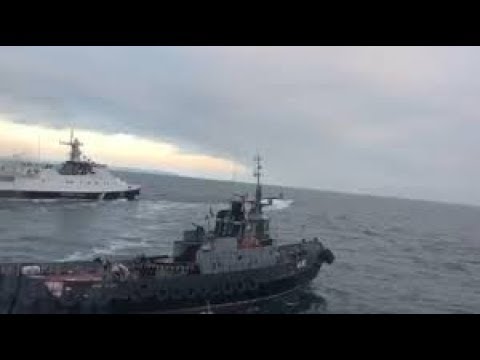 Video di Tarana dalla nave russa della nave Ucraina nello Stretto di Kerch