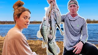 Catching Big Crappies on Hand Tied Jigs | Family Catch & Cook