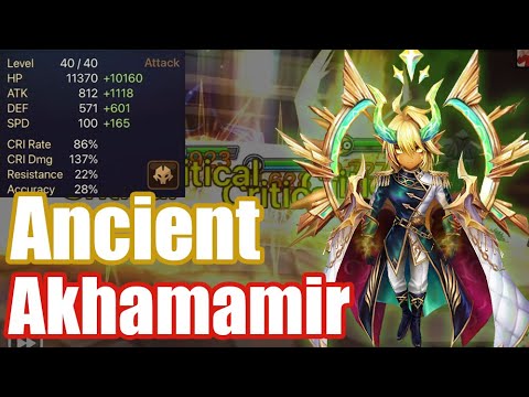【Summoners War RTA】The Power Ancient Akhamamir, so dangerous power and stun!!