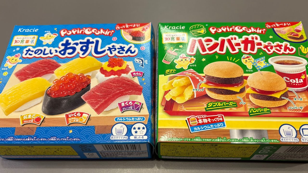 Making Japanese candy kits(Sushi and Hamburger)