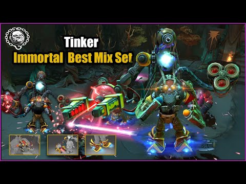 Tinker Immortal Best Mix Set Arcanic Resonance Beam + Rollermawster + Mecha Boots of Travel Mk III