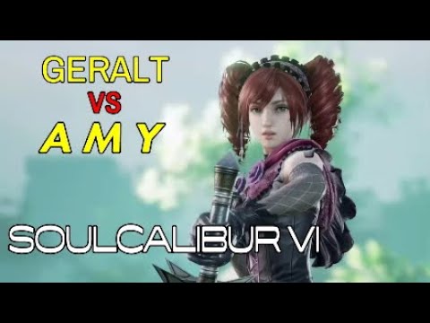 Bruxo contra a caixinhos ruivos! SOULCALIBUR VI Amy vs Geralt gameplay