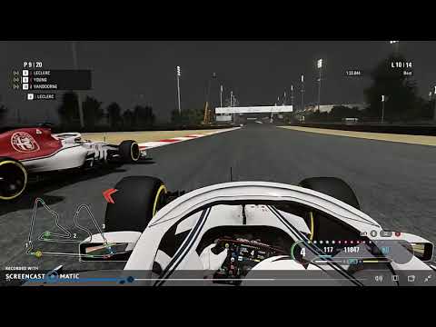 F1 2018 Career Mode Part 2: FUN BATTLE WITH LECLERC! BAHRAIN