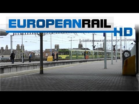 Iarnród Éireann Irish Rail DART 8100 EMU departs Dublin Connolly Station