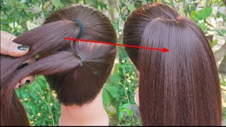 New Ponytail Hairstyle With Trick || Everyday Hairstyle || Easy School, Collage Girl Hairstyle ||