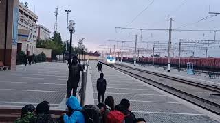 preview picture of video 'Bullet train.talgo train arriving Samarqant'