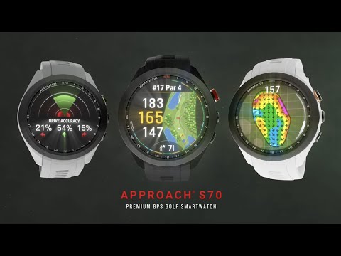 Garmin Approach S70 Juodas keraminis apvadas su juodu silikoniniu dirželiu