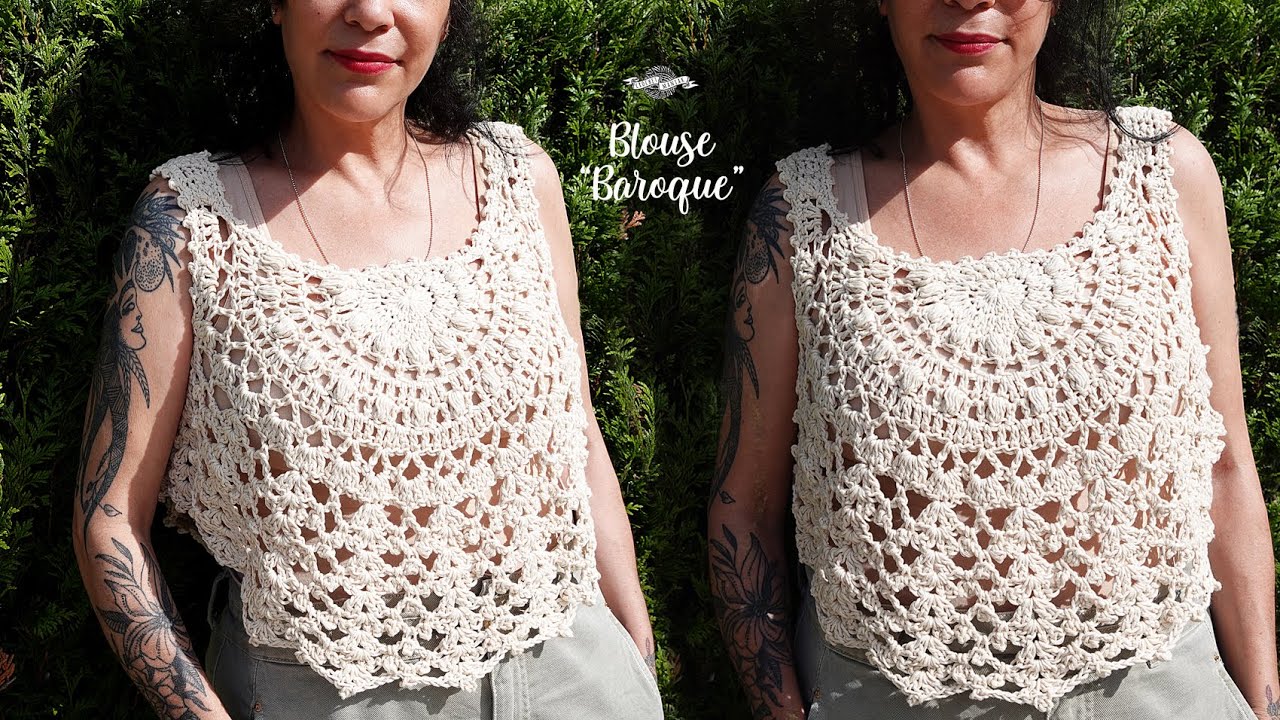 Crochet Blouse "Baroque" | Tuto Crop Top | Crochet Dentelle