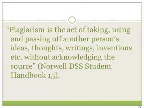 Academic Honesty Tutorial - Avoiding Plagiarism