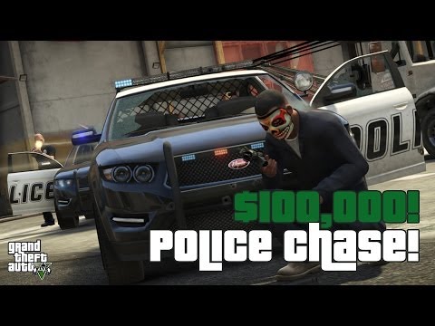 Grand Theft Auto Online: $100K Mark! & Intense Robbery Police Chase!