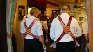 preview picture of video 'Cardiff Morris dance Green Garters in Pentyrch, 3rd July 2012.'