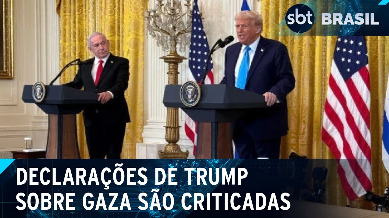Trump defende realocação permanente de moradores de Gaza | SBT Brasil (05/02/25)