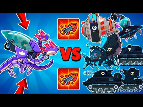 NEW BOOSTER DOUBLE DAMAGE and Tank KRAKEN vs ALL BOSSES in Hills of Steel