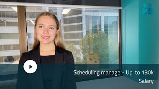 Scheduling manager- Up to 130k Salary