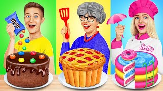 Me vs Grandma Cooking Challenge! Cake Decorating Challenge by RATATA BOOM
