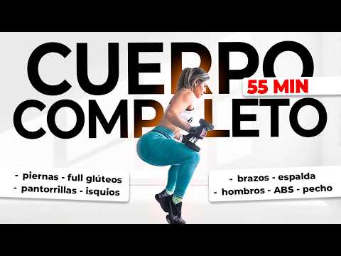 55 MIN Rutina CUERPO COMPLETO en Casa - En Tiempo Real, Con Biseries