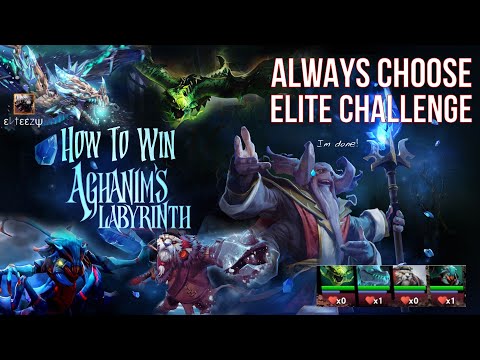 HOW TO WIN AGHANIM LABYRINTH - ALWAYS CHOOSE ELITE CHALLENGE :)  [Level 4-Grand Magus]