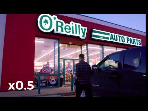 The O’Reilly Auto Parts jingle in (almost) all speeds