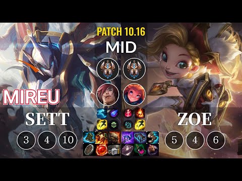 HLE Mireu Sett vs Zoe Mid - KR Patch 10.16