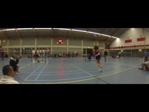 Bupolo Badmintontoernooi 2013, Demonstratiewedstrijd van Gayle Mahulette vs Lisa Malaihollo