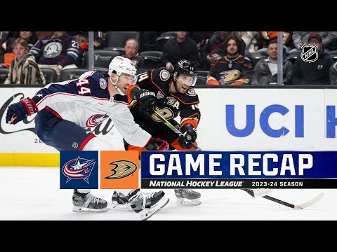 Columbus Blue Jackets vs Anaheim Ducks | February 21, 2024 | Game Highlights | NHL Regular Season