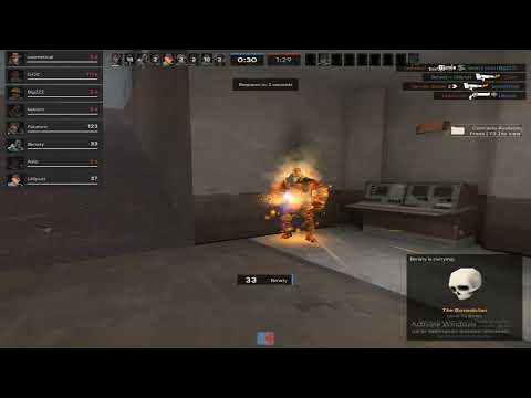 Tf2 Eu HL Pug Heavy punches pyro while eating sandvich