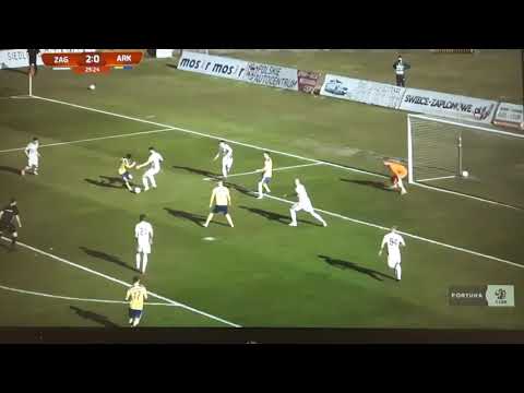 28.04.2021 Zagłębie Sosnowiec - Arka Gdynia gol dla Arka na 2 - [1] Deja