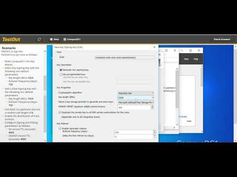 Configure DNSSEC 5 5 8: TestOut