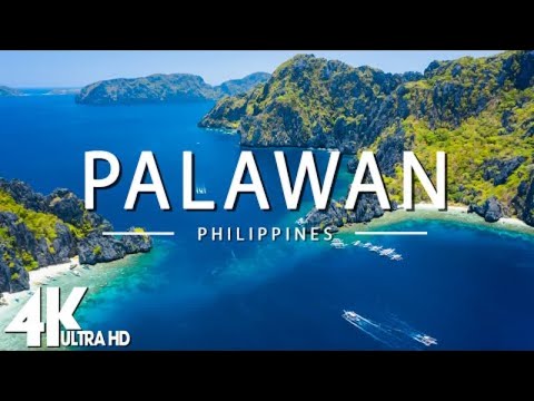 FLYING OVER PALAWAN (4K UHD) - Relaxing Music Along With Beautiful Nature Videos - 4K Video Ultra HD