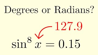 When It Doesn't Matter If You Use Degrees or Radians