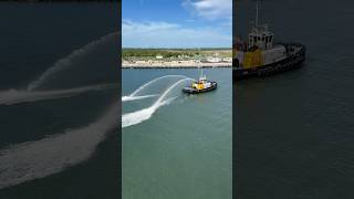 Star of the Seas water salute on maiden voyage! #royalcaribbean #staroftheseas #portcanaveral