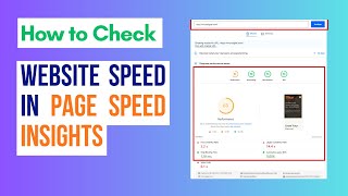 How to check page speed with Google PageSpeed Insights.