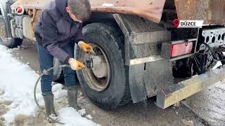 Düzce’de Karla Mücadele Sürüyor