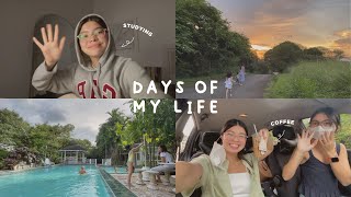 days of my life 🎾🌊🌅🧠 late night studying, k-drama, tennis, & swimming