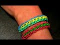 Как сделать браслет из резинок 10. "Полосочка". Rainbow loom bracelet tutorial 10 ...