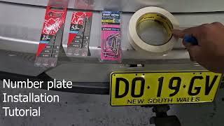 호주 차량 번호판 달기 Australian Car Number plate installation #NumberPlate   #차량번호판
