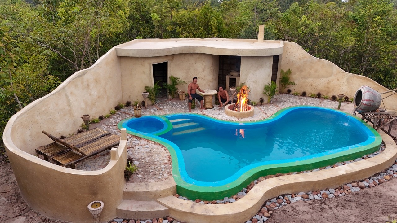 189 Days Building a Luxury Jungle House with Private Swimming Pools