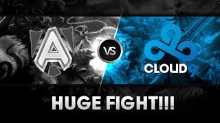 Huge "GG" fight by Alliance vs Cloud9 @ DH Bucharest
