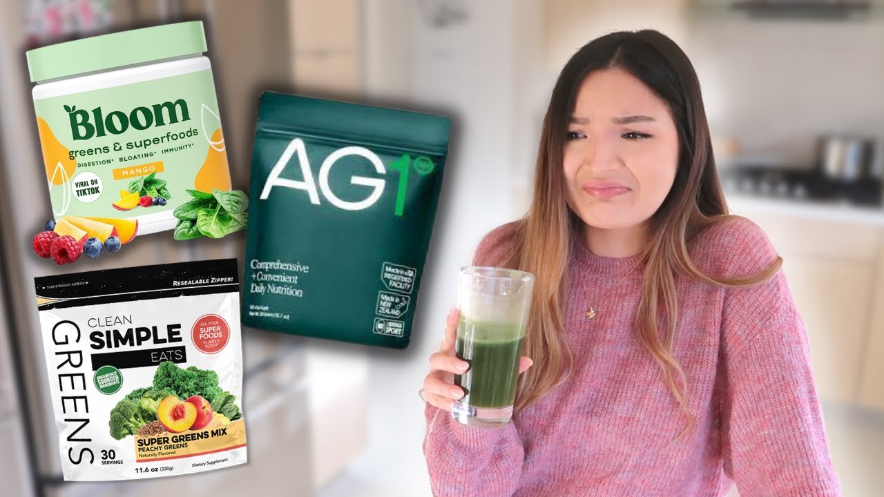 The Truth about Greens Powders | Trying AG1, Bloom, Clean Simple Eats (unsponsored!)