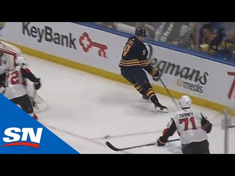 Jack Eichel’s Slick No Look Pass Sets Up Sam Reinhart From Behind The Net