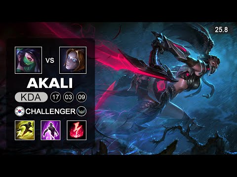 Akali vs Orianna Mid - KR Challenger - Patch 25.8 Season 15