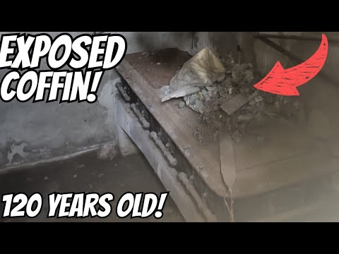 EXPOSED 120 YEAR OLD COFFIN Inside This Old Mausoleum!