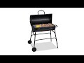 Holzkohlegrill mit Deckel Schwarz - Silber - Metall - Kunststoff - 103 x 97 x 65 cm