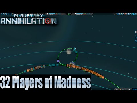 Planetary Annihilation 32 player FFA - 32 Players of Madness