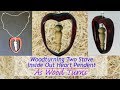 Woodturning Two Stave Inside Out Heart Pendent