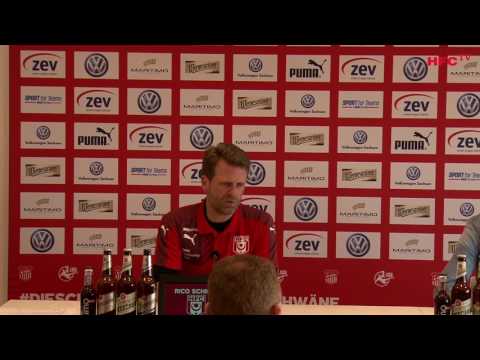 30. Spieltag: FSV Zwickau - Hallescher FC | Pressekonferenz nach dem Spiel