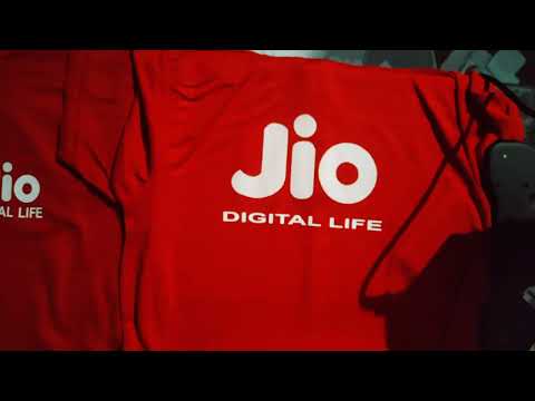 Red jio cotton t shirts, half sleeves, printed