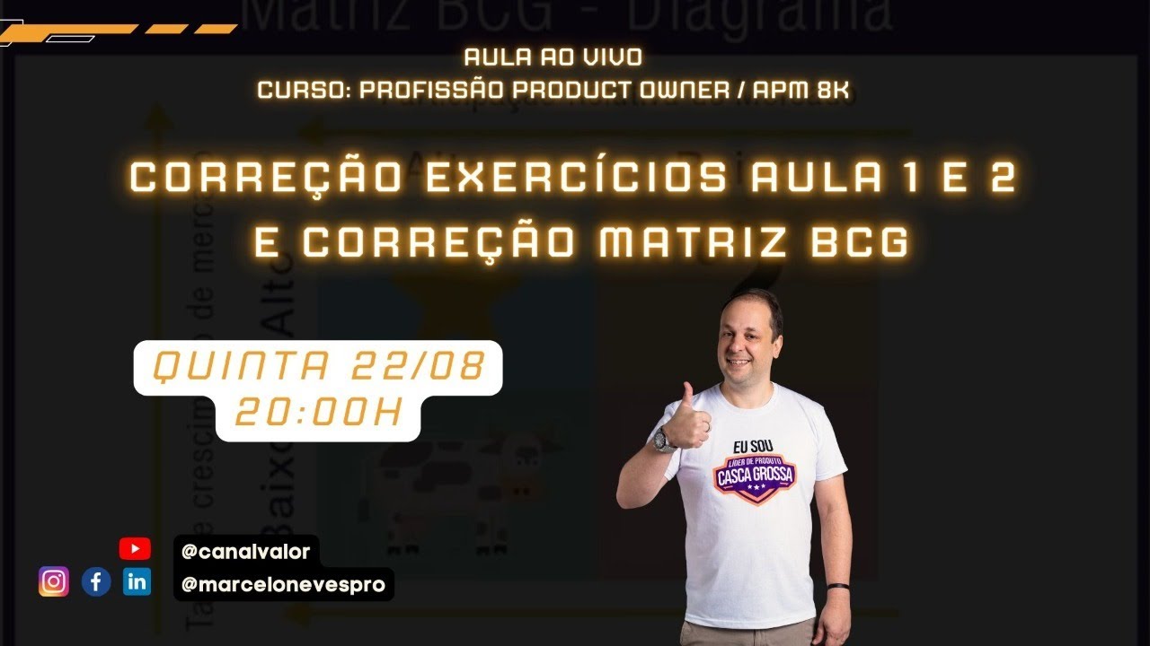 Aula Extra: Correção Exercícios Aula 1 e 2  e Correção Matriz BCG