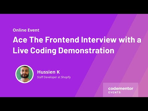 Ace The Frontend Interview with a Live Coding Demonstration