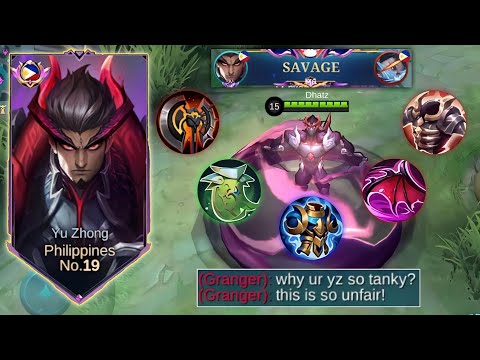 SAVAGE!! NEW SUSTAIN TANK BUILD FOR 1 VS 5! | YU ZHONG BEST BUILD 2025
